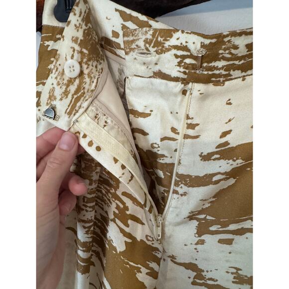 NWT Auth. Max Mara 100% Silk Acume Beige/Tan Wide Leg Pants Size 38/US 8 - Picture 6 of 13